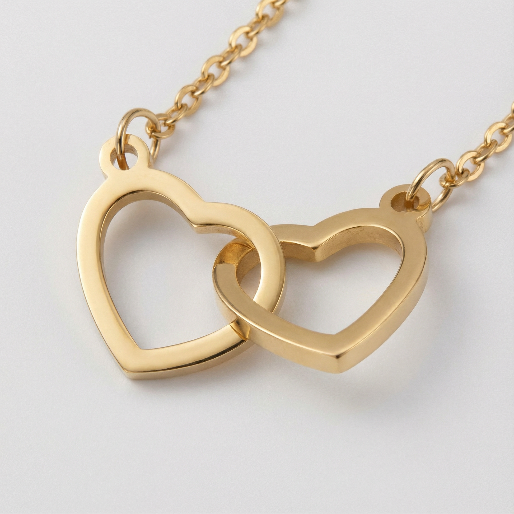 Eternal Rose Box – with Double Heart Necklace & Real Rose